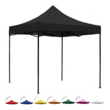 Carpa Toldo 3x3 Plegable Reforzado Impermeable Playa Jardin Color Negro