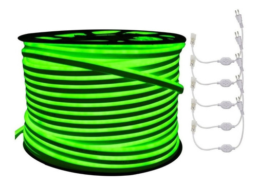 Mangueira Neon Led 100 Metros Flex 110/220v + 20 Rabichos