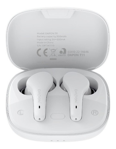 Dapon T11 Auriculares Gaming Inalámbricos Tws Color Blanco