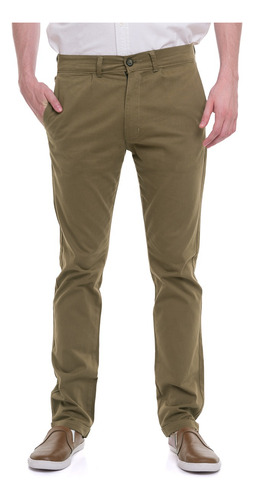 Pantalon Slim Hombre Gabardina - Colores Varios - B.a. Jeans