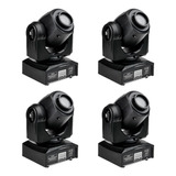 4 Moving Head Spot Led Branco 60w C/ Dmx Bivolt Profissional