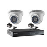 Camara Kit Hikvision Dvr 8 Canales + 2 Domo 720p