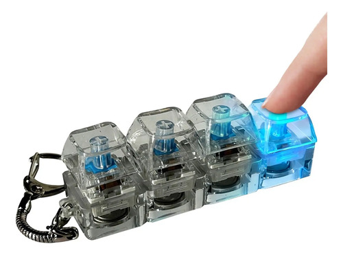 Clicker Teclado Fidget Led:anti-estrés+llavero Adultos/niños