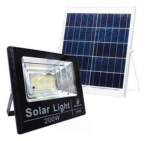 Lampara Reflector Led 80w Recargable Solar Alumbrado Exterio