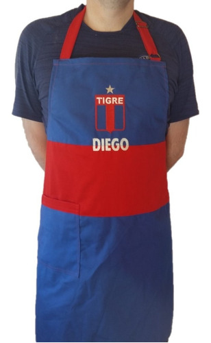 Delantal Tigre Personalizados Bordado Gabardina