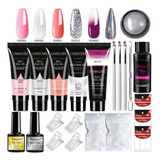 Kit De Uñas Polygel Completo 23 Pzas Kit De Unas Acrilicas