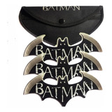 3 Batarang Batman Metal Shuriken Ninja Cuchillo Con Forro 