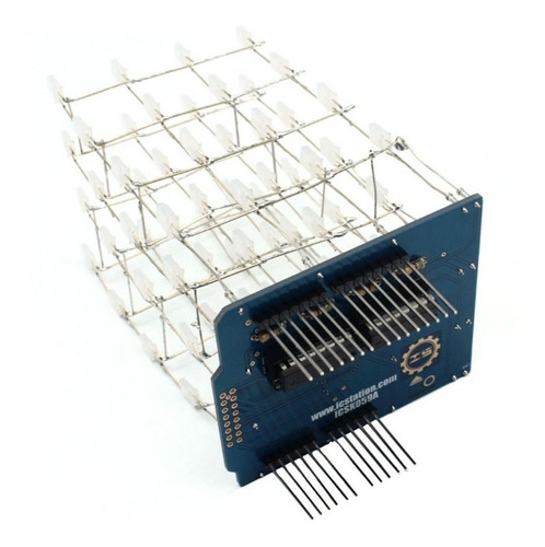 Kit Diy  Cubo Led 4x4x4 Led Blanco Arduino 