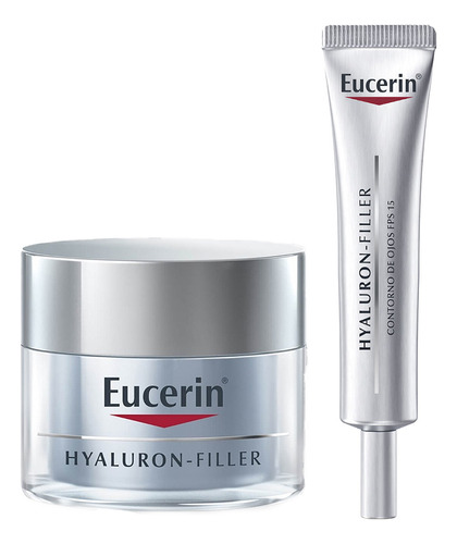 Combo Eucerin Hyaluron Filler Crema Dia + Contorno Ojos