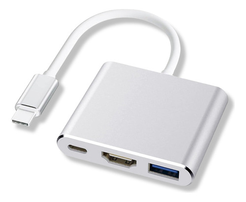 Adaptador Conversor Tipo C - 3 Em 1 Usb 3.0 Hdmi E Tipo C 4k