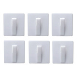 Pack X 16 Gancho Percha Autoadhesivas Pared Blancas