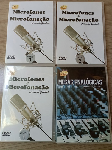 Dvds Microfones E Microfonação Mesas De Som Analógicas