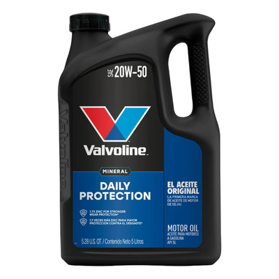 Aceite Valvoline Daily Protection 20w50; 5 Lts