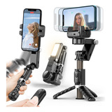 Estabilizador Gimbal 360grados Con Luz Plegable Para Celular