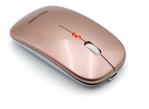 Mouse Dual Inalámbrico Recargable Con Bluetooth Rosado