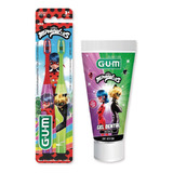 Combo Gum Miraculous Ladybug Cepillo Dental + Pasta Dental