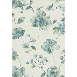 Papel Tapiz Flores Azules Estilo Vintage - Pegamento Gratis