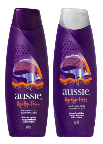 Kit Aussie Bye Bye Frizz 180ml: Shampoo + Condicionador