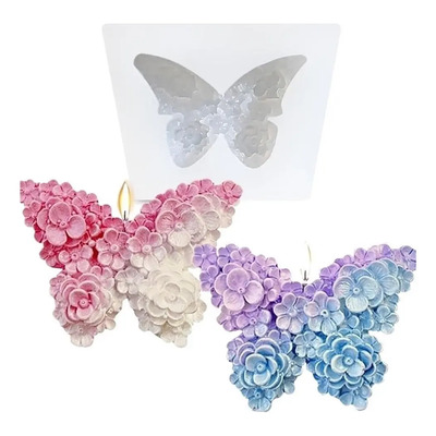 Whx Molde De Silicona Flores Mariposas Velas Aromáticas - | Meses sin interés