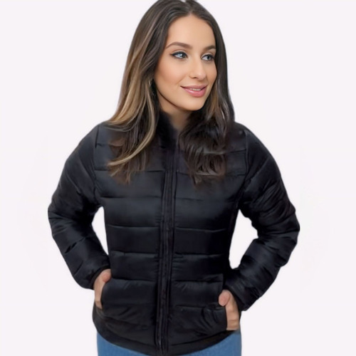 Jaqueta Puffer Feminina Blusa De Frio Bobojaco Impermeável 