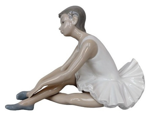 Figurin Decorativo Nao Lladro Spain Bailarina Sellada Base