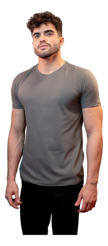 Camiseta Masculina Slim Fit Basica Algodão Egípcio Promoção