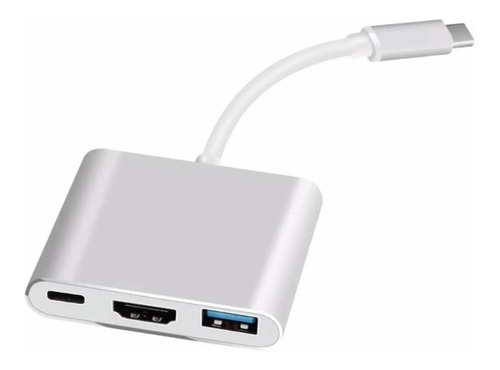 Adaptador Usb Tipo C  3 En 1 Hdmi 4k Usb 3.0