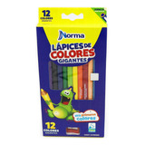 Lapices De Colores Jumbo Norma  Triangulares 12pz Preescolar