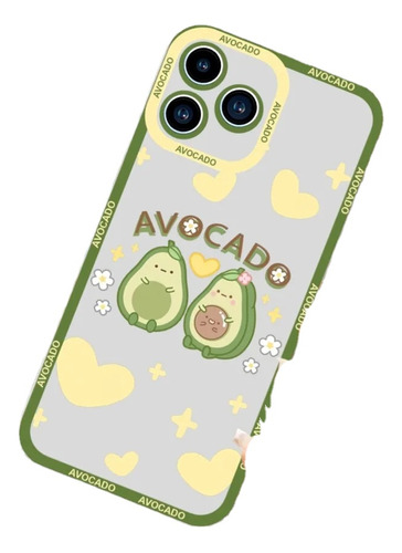 Bonita Funda De Teléfono Con Dibujos Animados Y Aguacate Par