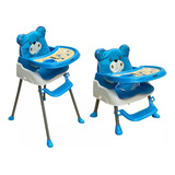 Silla Comedor Bebe 3en1 Happy Baby Azul Entrega Inmediata 