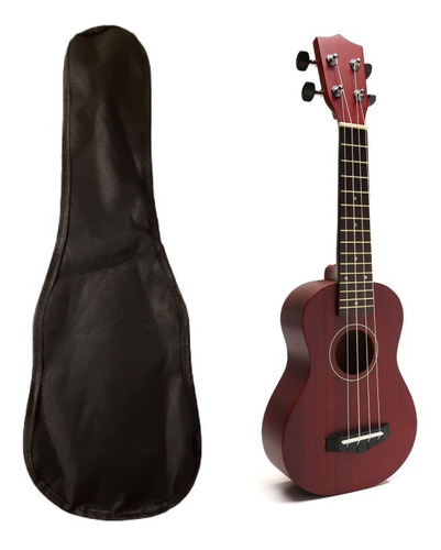 Ukelele De Madera Soprano Profesional Con Funda Y Manual