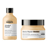 Loreal Gold Quinoa Shampoo 300ml + Mascara Dourada 250g