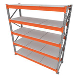 Kit 1 Mini Porta Pallet 180x200x60 Cinza/laranja E Bandejas