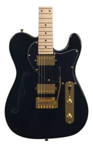 Guitarra Seizi Katana Kabuki Hh Ltd Tele Thinline Black Gold