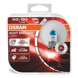 Par Lampada H3 12v 55w Night Breaker Farol Neblina Osram