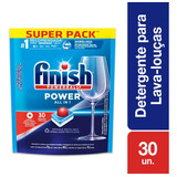 Finish All In 1 Max Powerball Detergente Tablete Sem Fragrância Em Pouch 30 Unidades