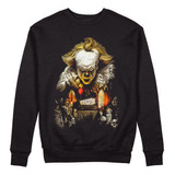 Sudadera It Payaso Halloween, Unisex Cuello Redondo 03