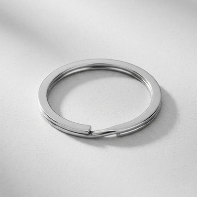 Argollas Para Llavero Planas Finas 3cm Paquete De 100 Plateado