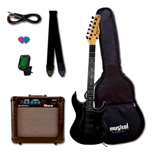 Guitarra Tagima Tg-520 Tg 520 Bk Kit Com Amp