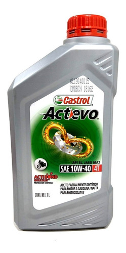 Aceite Castrol Actevo X-tra 4t 10w40 Semi Sintetico - Um