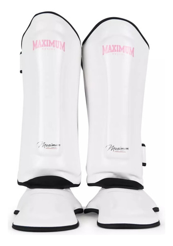 Caneleira De Muay Thai Kickboxing Classic Pink White Maximum