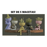 Relaxitos Macetas X5 Set Archivo Stl Para Impresion 3d 