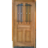 Puerta 080x200 M/madera Con Reja  Extra Porch