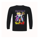 Poleras Gohan, Dragón Ball Z, Manga Larga, 100% Algodón 