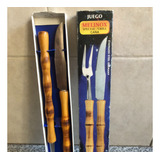 Set  Asado Para Parrilla Cuchillo Y Tenedor