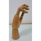 Mano Madera Articulada Modelo Antigua Flexible Escultura Dib