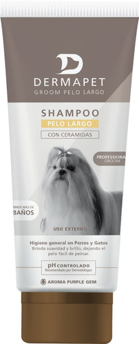 Shampoo Perros Dermapet Groom Pelo Largo X 250ml