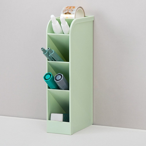 Organizador Escritorio Mesada Mesa Libreria Utiles Plastico Color Verde