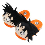 Pantuflas Goku Dragon Ball Adulto Peluche Comodidad Cálido