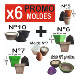 X6 Moldes 3d P/hacer Maceta Cemento O Yeso Velas Souvenirs!!